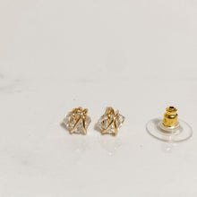 Load image into Gallery viewer, Gold Wire Wrapped Herkimer Diamond Studs
